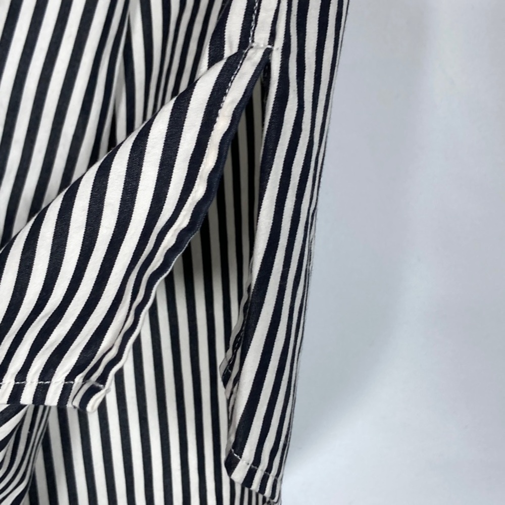 Vintage Lauren Ralph Lauren Striped "Banker" Shirt – Black & White Sz 1x - Picture 14 of 15